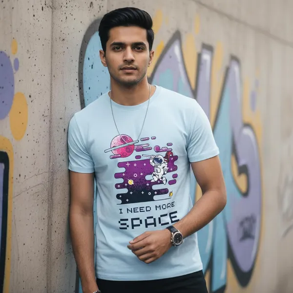 TrendzyKart_100%_Cotton_Space_Design_Printed_Crew_Neck_T-Shirt__-_Mint