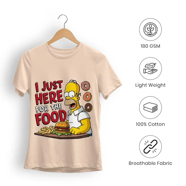 TrendzyKart_100%_Cotton_Simpsons_Cartoon_Printed_Crew_Neck_T-Shirt__-_Peach