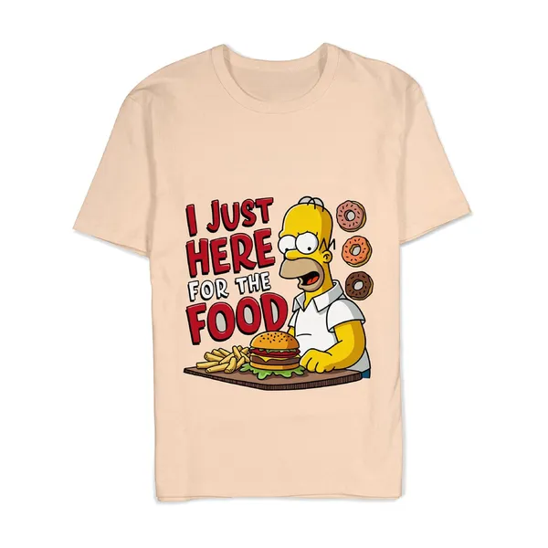 TrendzyKart_100%_Cotton_Simpsons_Cartoon_Printed_Crew_Neck_T-Shirt__-_Peach