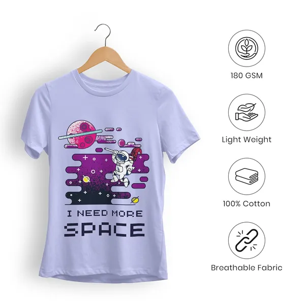 TrendzyKart_100%_Cotton_Space_Design_Printed_Crew_Neck_T-Shirt__-_Lavender
