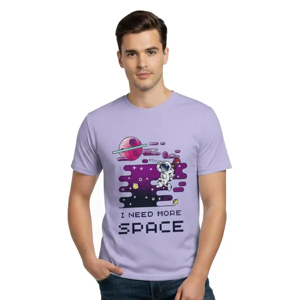TrendzyKart_100%_Cotton_Space_Design_Printed_Crew_Neck_T-Shirt__-_Lavender