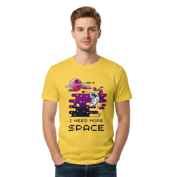 TrendzyKart_100%_Cotton_Space_Design_Printed_Crew_Neck_T-Shirt__-_Mustard_Yellow