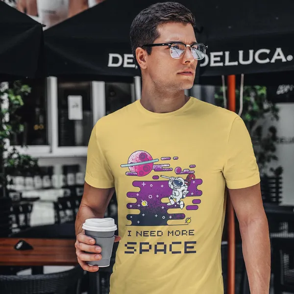 TrendzyKart_100%_Cotton_Space_Design_Printed_Crew_Neck_T-Shirt__-_Mustard_Yellow