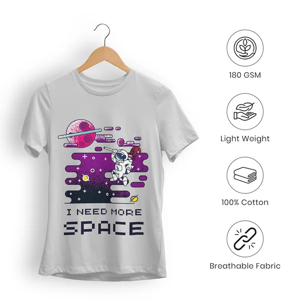 TrendzyKart_100%_Cotton_Space_Design_Printed_Crew_Neck_T-Shirt__-_Grey_Melange
