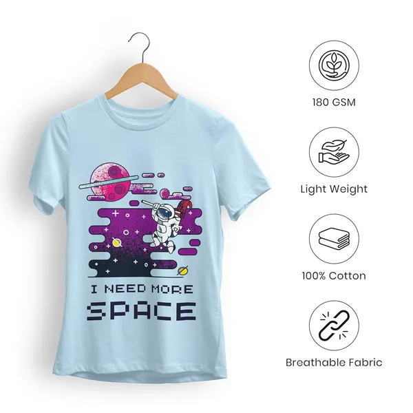 TrendzyKart_100%_Cotton_Space_Design_Printed_Crew_Neck_T-Shirt__-_Baby_Blue
