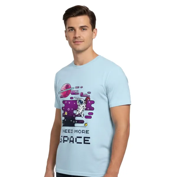 TrendzyKart_100%_Cotton_Space_Design_Printed_Crew_Neck_T-Shirt__-_Baby_Blue