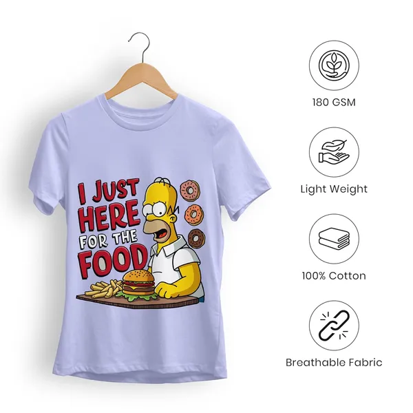 TrendzyKart_100%_Cotton_Simpsons_Cartoon_Printed_Crew_Neck_T-Shirt__-_Lavender