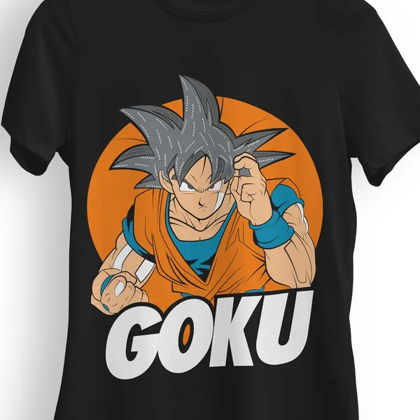 TrendzyKart_100%_Cotton_Goku_Anime_Graphic_Printed_Crew_Neck_T-Shirt__-_Black