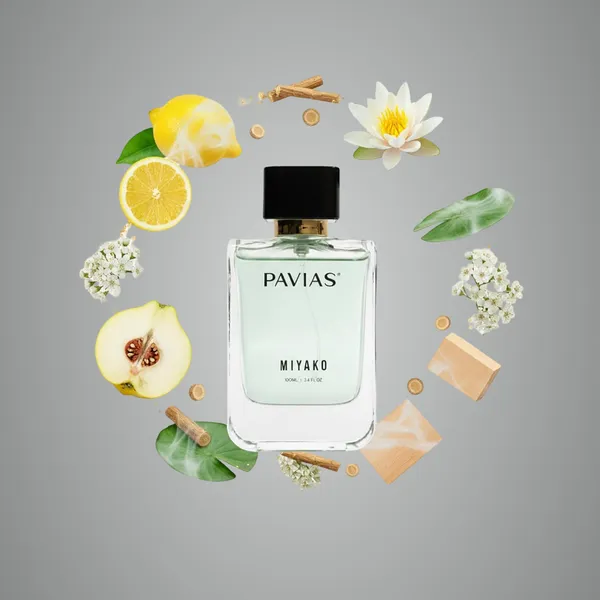 PAVIAS_Miyako_Perfume_for_Men_&_Women,_100ml_Eau_de_Parfum_|_Long_Lasting_Unisex_Fragrance_|_Fresh_Citrus_&_Floral_Scent