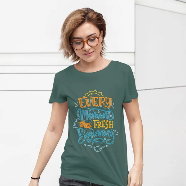 Trendzy_Kart_Motivational_Quote_Printed_Women's_T-Shirt_|_100%_Cotton_Crew_Neck_Half_Sleeve_Graphic_Tee_for_Women_|_Casual_Inspirational_Top_(in,_Alpha,_3XL,_Plus,_Green)