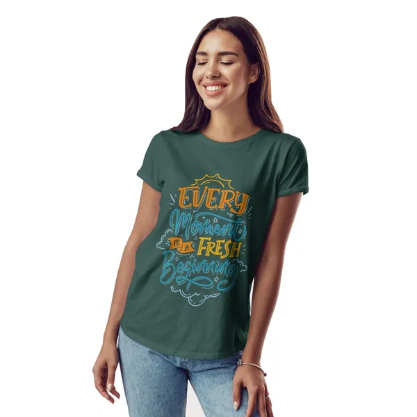 Trendzy_Kart_Motivational_Quote_Printed_Women's_T-Shirt_|_100%_Cotton_Crew_Neck_Half_Sleeve_Graphic_Tee_for_Women_|_Casual_Inspirational_Top_(in,_Alpha,_3XL,_Plus,_Green)