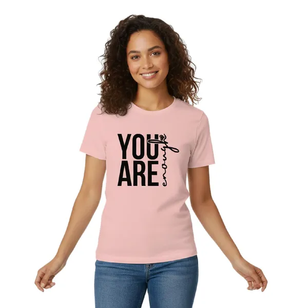 Trendzy_Kart_Women's_You_are_Enough_Graphic_Printed_T-Shirt_|_Cotton_Casual_Tee_|_Round_Neck_Half_Sleeve_|_Regular_Fit_Typography_Design_(in,_Alpha,_3XL,_Regular,_Baby_Pink)