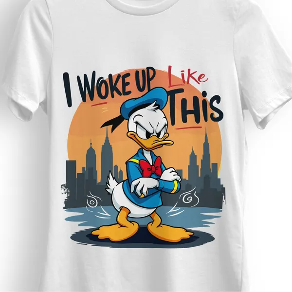 Trendzy_Kart_Donald_Duck_Cartoon_Printed_Women's_T-Shirt_|_100%_Cotton_Graphic_Tee_for_Women_|_Crew_Neck_Half_Sleeve_Soft_Breathable_Casual_Top_(in,_Alpha,_3XL,_Plus,_White)