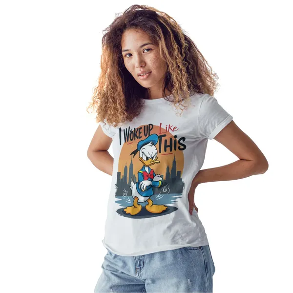 Trendzy_Kart_Donald_Duck_Cartoon_Printed_Women's_T-Shirt_|_100%_Cotton_Graphic_Tee_for_Women_|_Crew_Neck_Half_Sleeve_Soft_Breathable_Casual_Top_(in,_Alpha,_3XL,_Plus,_White)