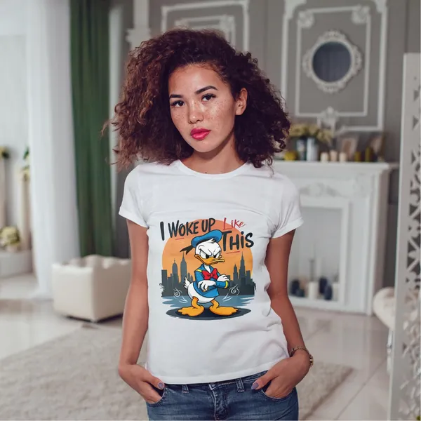 Trendzy_Kart_Donald_Duck_Cartoon_Printed_Women's_T-Shirt_|_100%_Cotton_Graphic_Tee_for_Women_|_Crew_Neck_Half_Sleeve_Soft_Breathable_Casual_Top_(in,_Alpha,_3XL,_Plus,_White)