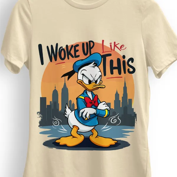 Trendzy_Kart_Donald_Duck_Cartoon_Printed_Women�s_T-Shirt_|_100%_Cotton_Graphic_Tee_for_Women_|_Crew_Neck_Half_Sleeve_Soft_Breathable_Casual_Top_(in,_Alpha,_3XL,_Plus,_Beige)