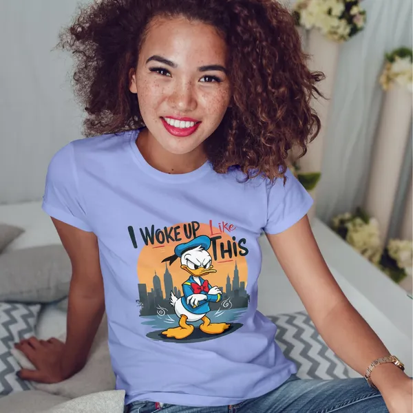Trendzy_Kart_Donald_Duck_Cartoon_Printed_Women�s_T-Shirt_|_100%_Cotton_Graphic_Tee_for_Women_|_Crew_Neck_Half_Sleeve_Soft_Breathable_Casual_Top_(in,_Alpha,_3XL,_Plus,_Purple)