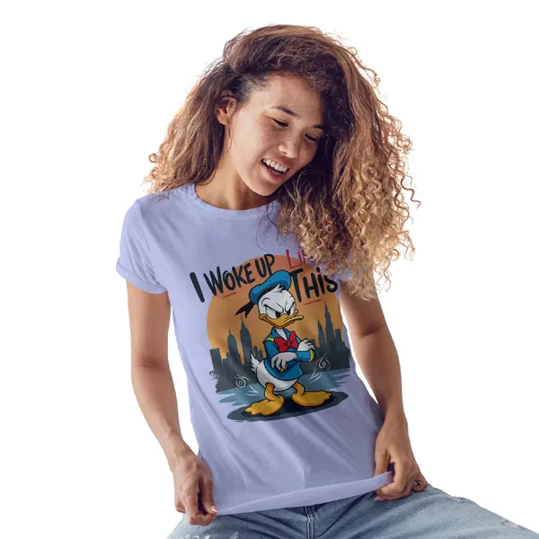 Trendzy_Kart_Donald_Duck_Cartoon_Printed_Women�s_T-Shirt_|_100%_Cotton_Graphic_Tee_for_Women_|_Crew_Neck_Half_Sleeve_Soft_Breathable_Casual_Top_(in,_Alpha,_3XL,_Plus,_Purple)