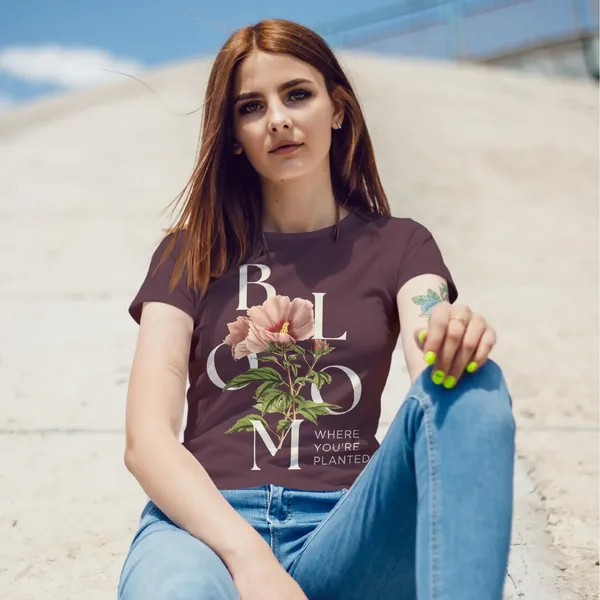 Trendzy_Kart_Floral_Printed_Womens_T-Shirt_|_100%_Cotton_Crew_Neck_Half_Sleeve_Casual_Graphic_Tee_|_Soft_Breathable_Regular_Fit_Top_(in,_Alpha,_3XL,_Plus,_Maroon)