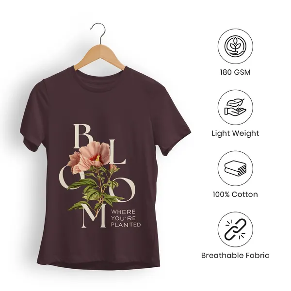 Trendzy_Kart_Floral_Printed_Womens_T-Shirt_|_100%_Cotton_Crew_Neck_Half_Sleeve_Casual_Graphic_Tee_|_Soft_Breathable_Regular_Fit_Top_(in,_Alpha,_3XL,_Plus,_Maroon)