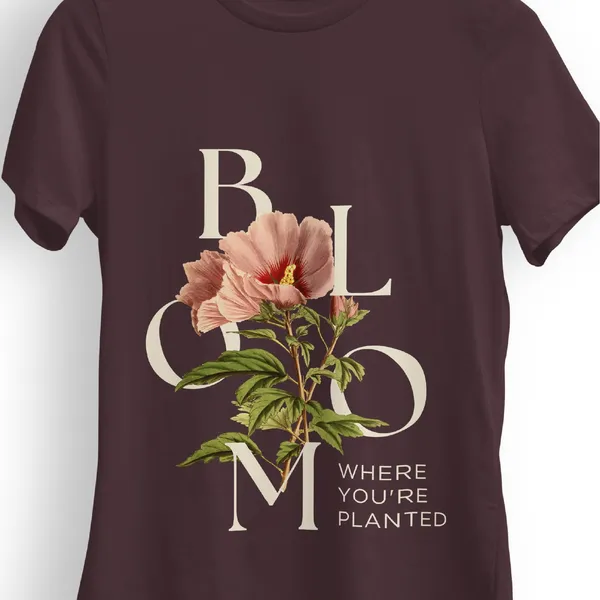 Trendzy_Kart_Floral_Printed_Womens_T-Shirt_|_100%_Cotton_Crew_Neck_Half_Sleeve_Casual_Graphic_Tee_|_Soft_Breathable_Regular_Fit_Top_(in,_Alpha,_3XL,_Plus,_Maroon)
