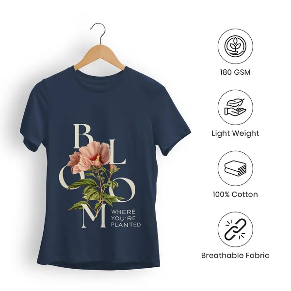 Trendzy_Kart_Floral_Printed_Women's_T-Shirt_|_100%_Cotton_Crew_Neck_Half_Sleeve_Casual_Graphic_Tee_|_Soft_Breathable_Regular_Fit_Top_(in,_Alpha,_3XL,_Plus,_Blue)