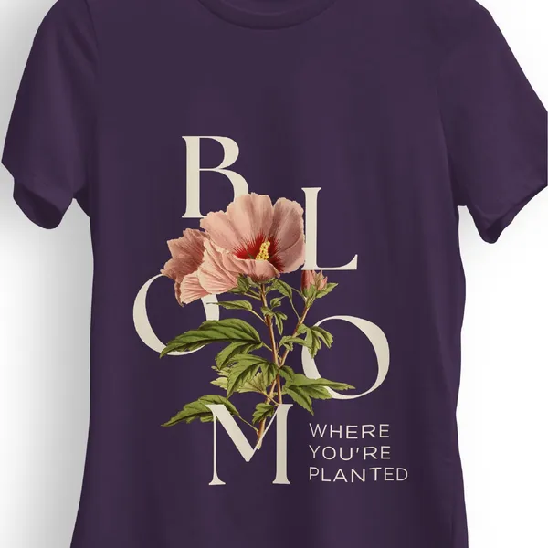 Trendzy_Kart_Floral_Printed_Women's_T-Shirt_|_100%_Cotton_Crew_Neck_Half_Sleeve_Casual_Graphic_Tee_|_Soft_Breathable_Regular_Fit_Top_(in,_Alpha,_3XL,_Plus,_Purple)