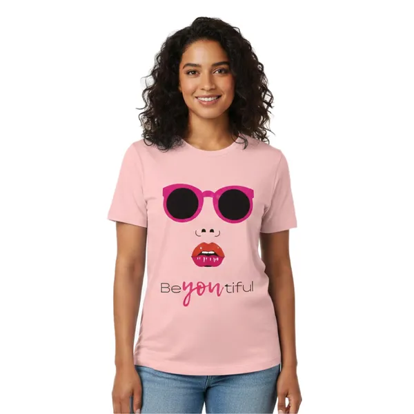 Trendzy_Kart_�Be_Youtiful_Self�_Quote_Women�s_T-Shirt_|_100%_Cotton_Crew_Neck_Half_Sleeve_Graphic_Printed_Tee_|_Soft_Breathable_Regular_Fit_Casual_Top_(in,_Alpha,_3XL,_Plus,_Pink)