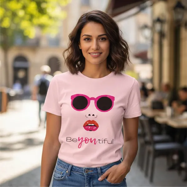 Trendzy_Kart_�Be_Youtiful_Self�_Quote_Women�s_T-Shirt_|_100%_Cotton_Crew_Neck_Half_Sleeve_Graphic_Printed_Tee_|_Soft_Breathable_Regular_Fit_Casual_Top_(in,_Alpha,_3XL,_Plus,_Pink)