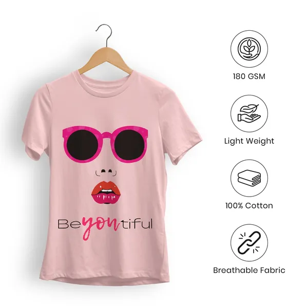 Trendzy_Kart_�Be_Youtiful_Self�_Quote_Women�s_T-Shirt_|_100%_Cotton_Crew_Neck_Half_Sleeve_Graphic_Printed_Tee_|_Soft_Breathable_Regular_Fit_Casual_Top_(in,_Alpha,_3XL,_Plus,_Pink)