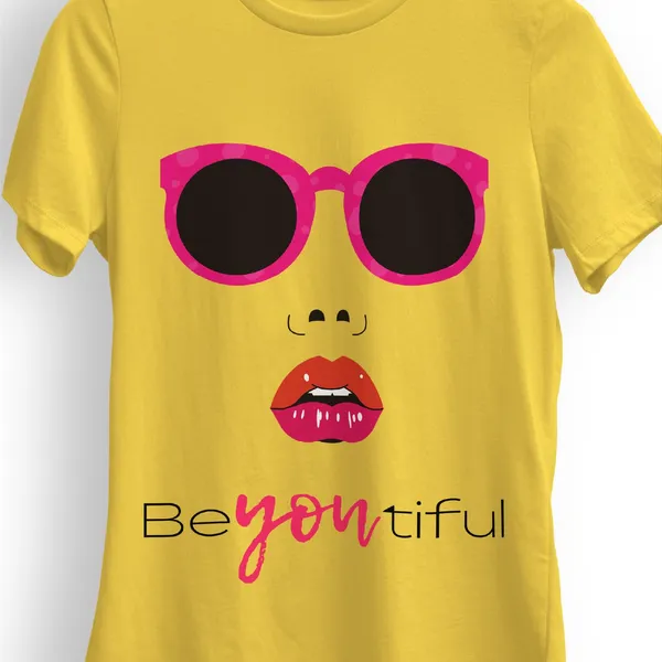 Trendzy_Kart_�Be_Youtiful_Self�_Quote_Women�s_T-Shirt_|_100%_Cotton_Crew_Neck_Half_Sleeve_Graphic_Printed_Tee_|_Soft_Breathable_Regular_Fit_Casual_Top_(in,_Alpha,_3XL,_Plus,_Yellow)