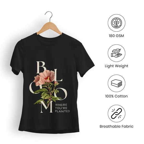 Trendzy_Kart_Floral_Printed_Women's_T-Shirt_|_100%_Cotton_Crew_Neck_Half_Sleeve_Casual_Graphic_Tee_|_Soft_Breathable_Regular_Fit_Top_(in,_Alpha,_3XL,_Plus,_Black)
