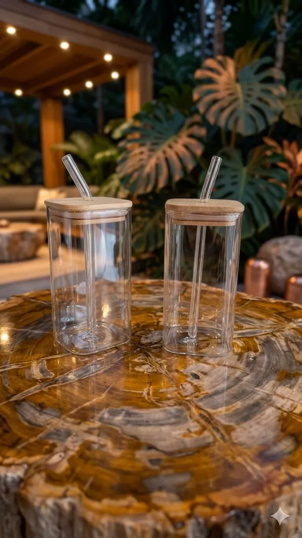 Shubh_Aura_Square_Shape_tumbler_with_wooden_lid_&_glass_straw_set_of_4__450ml_each,_size_12.5cm_height_and_6cm_width