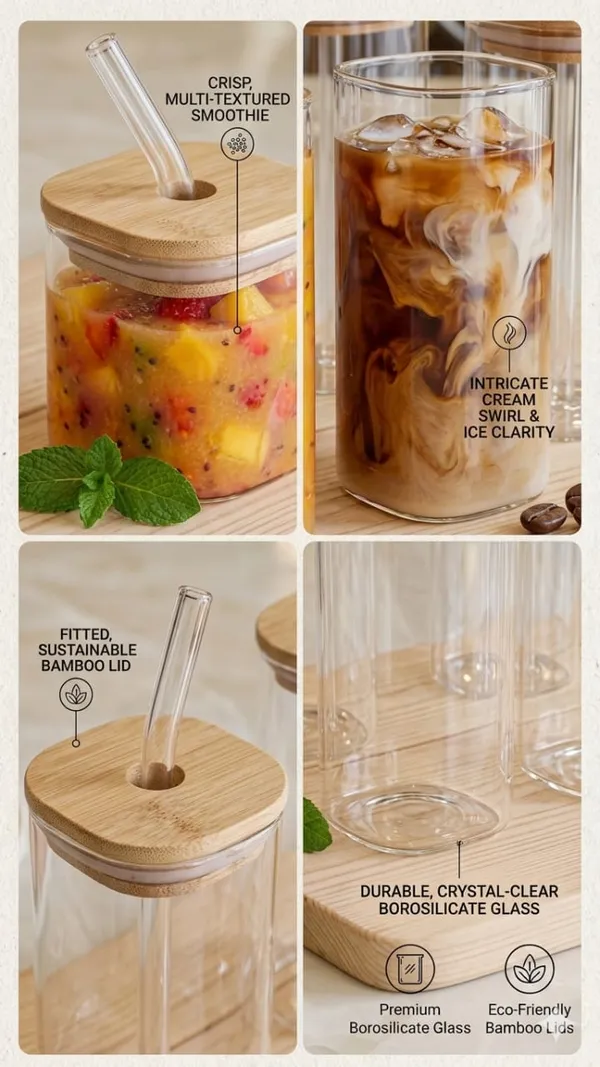 Shubh_Aura_Square_Shape_tumbler_with_wooden_lid_&_glass_straw_set_of_4__450ml_each,_size_12.5cm_height_and_6cm_width