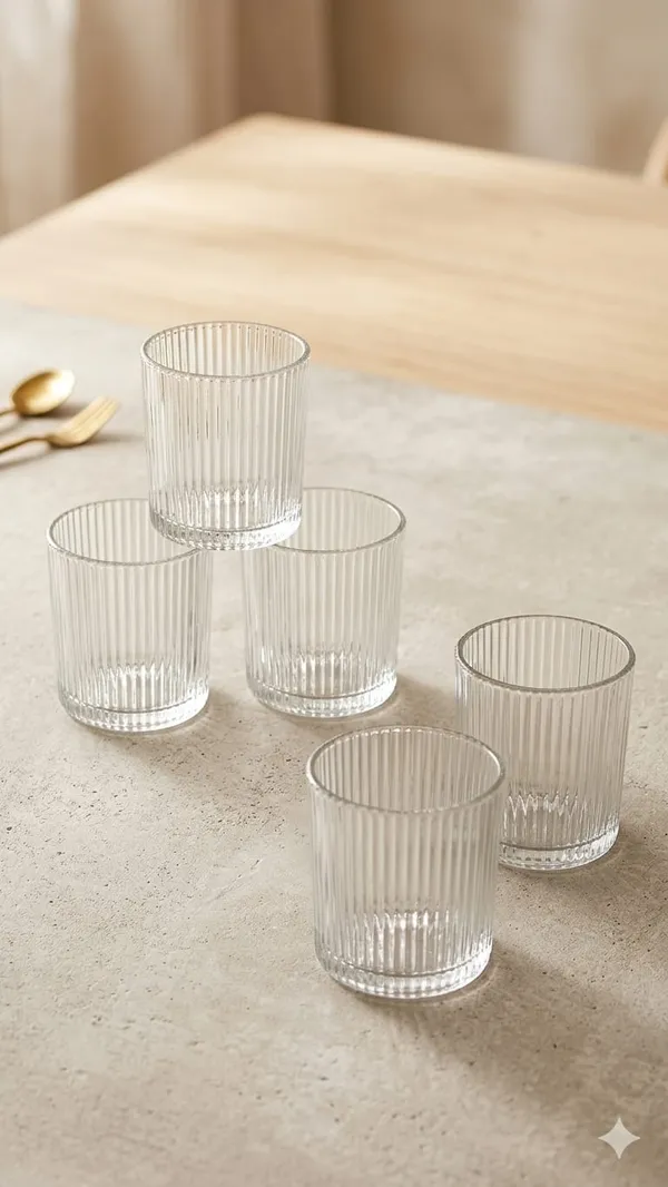 Shubhaura_premium_borosilicate_Glass_fluted_ribbed_design_Pitcher_1500ml_with_6_set_of_glasses_200ml