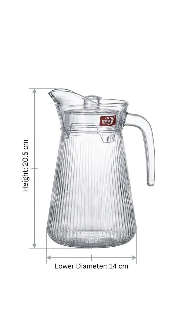 Shubhaura_premium_borosilicate_Glass_fluted_ribbed_design_Pitcher_1500ml_with_6_set_of_glasses_200ml