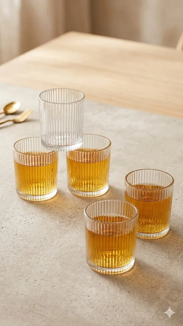 Shubhaura_premium_borosilicate_Glass_fluted_ribbed_design_Pitcher_1500ml_with_6_set_of_glasses_200ml