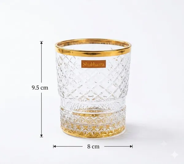 Shubh_Aura_set_of_6_premium_embossed_Gold_plating_at_edges_for_whiskey_&_mocktail_serving,_Perfect_for_inhouse_parties_size_300ml,_height_9.5cm_and_width_8cm