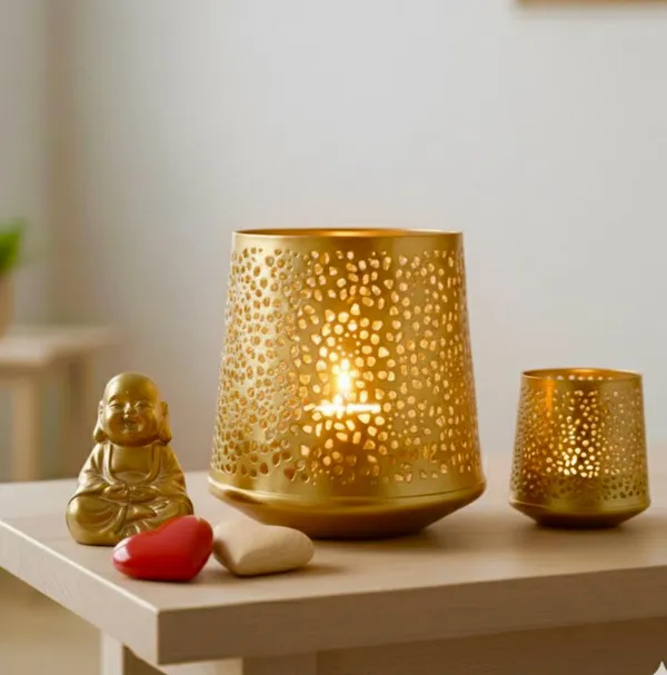 ShubhAura_Set_of_2(exact_size)_Premium_gold_finish_Metal_Decorative_Candle_Tealight_holder_With_Cut_Out_Pattern_