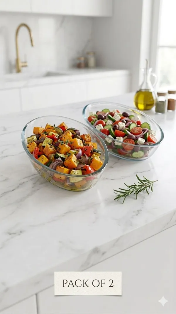 Shubh_aura_Set_of_2_Borosilicate_glass_Bake_&_serve_Oval_dish,_Heat_resistant,_Dish_washer_microwave_&_oven_safe,_Baking_&_serve._Size_700ml