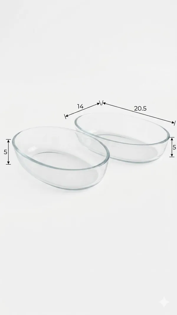 Shubh_aura_Set_of_2_Borosilicate_glass_Bake_&_serve_Oval_dish,_Heat_resistant,_Dish_washer_microwave_&_oven_safe,_Baking_&_serve._Size_700ml