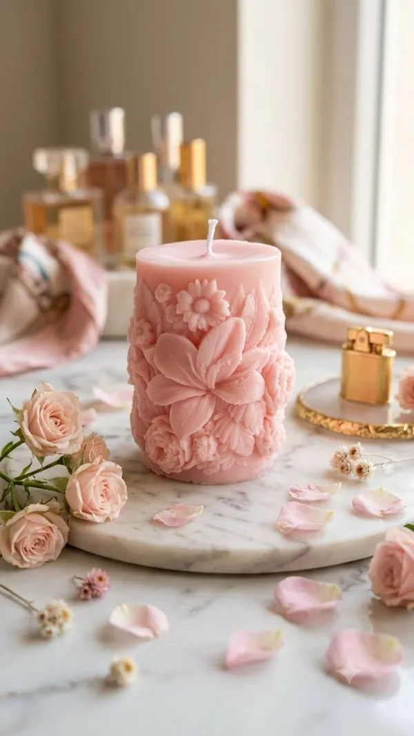 Shubh_Aura_100%_pure_Soy_Wax_scented_small_rose_flower_3D_Candles,_set_of_2_,_Beautiful_for_decoration_&_Gifting