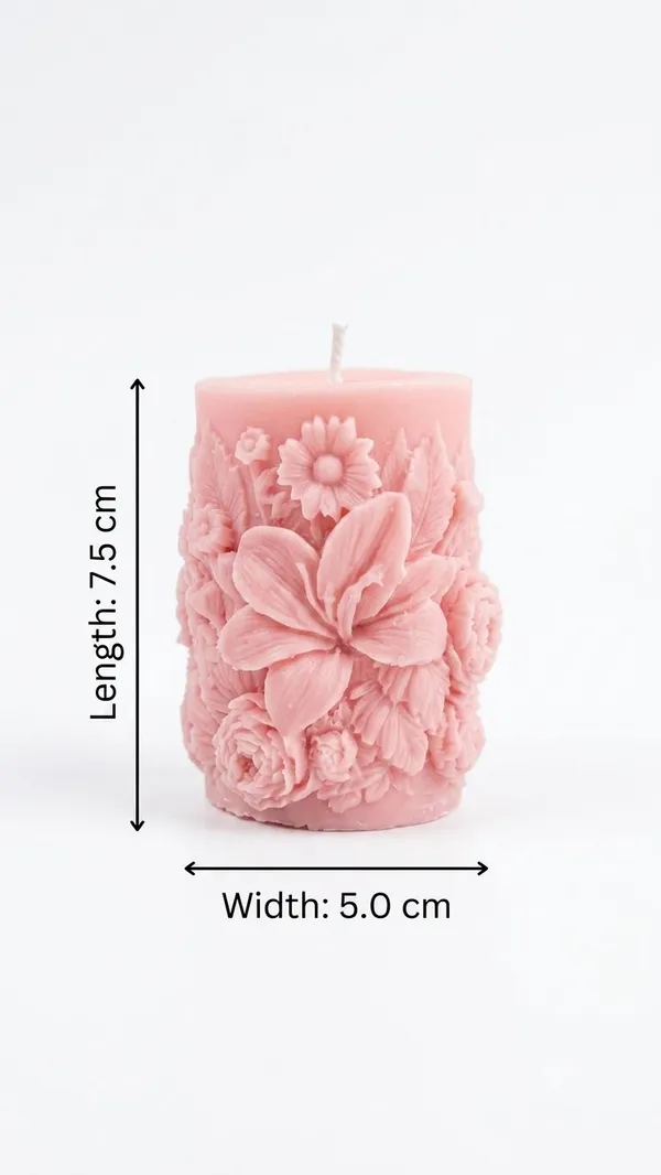 Shubh_Aura_100%_pure_Soy_Wax_scented_small_rose_flower_3D_Candles,_set_of_2_,_Beautiful_for_decoration_&_Gifting