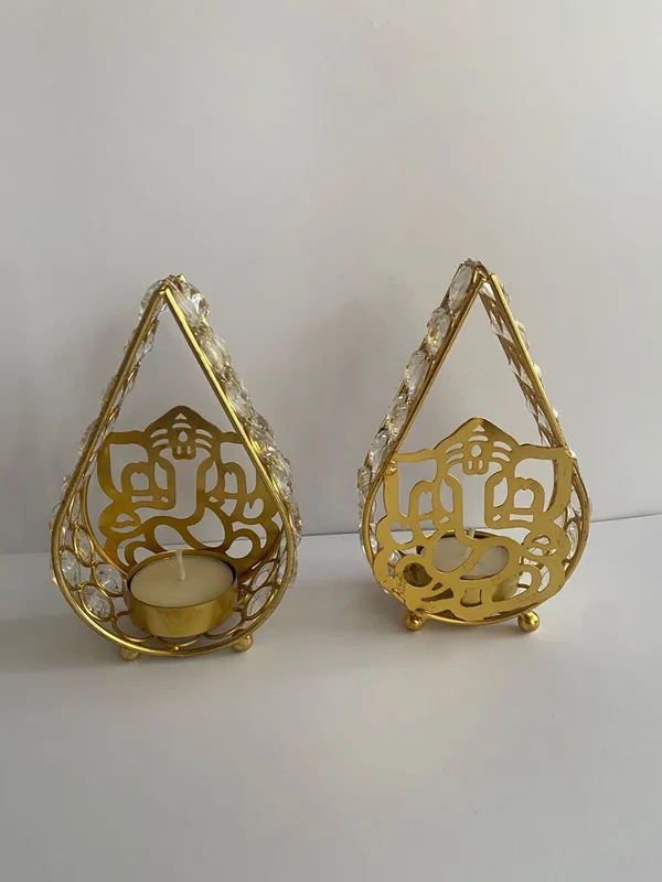 Shubh_aura_Set_of_2_metal_Golden_Decorative_Crystal_Tealight_Holder