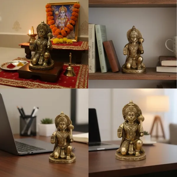 Shubh_Aura_100%_pure_Brass_natural_Golden_Traditional_Hindu_Hanuman_Statue