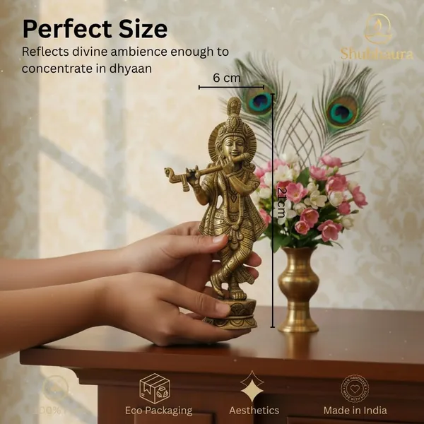 Shubh_Aura_100%_Brass_natural_Golden_Traditional_Hindu_Religious_Krishna_Figurine