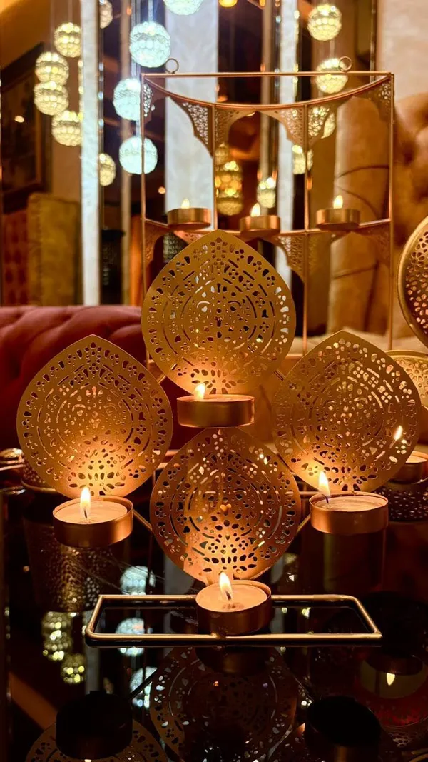 Shubh_Aura_Premium_Gold_finish_Metal_Mandala_tea_light_holder_good_for_home_decor,_table_top_or_Mandir_Space
