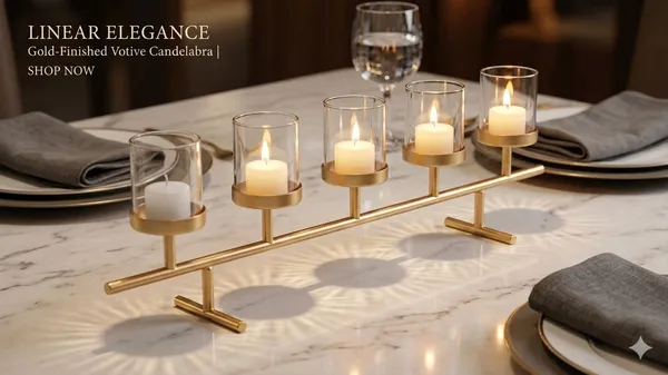 Shubh_Aura_Pack_of_1_Premium_metal_Gold_finish_5_candle_holder,_It_has_5_borosilicate_glass_to_proetct_fire,_its_good_for_Home_d�cor_dinining_table,_candle_decoration_for_festivals,_size_46cmx15cm