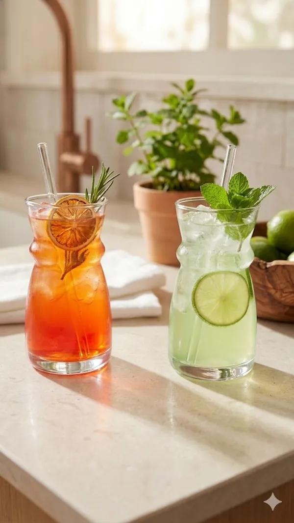 Shubh_Aura_4_Pack_Japanese_style_Glass_Tumbler_with_glass_Straw_for_coffee,_ice_tea,_milk_shakes_and_mocktails_300ml