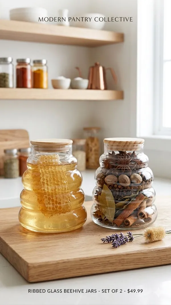 Shubh_Aura_Pack_of_2,_heavy_glass_spriral_design_air_tight_jar_container_with_wooden_lid,_size_1000ml